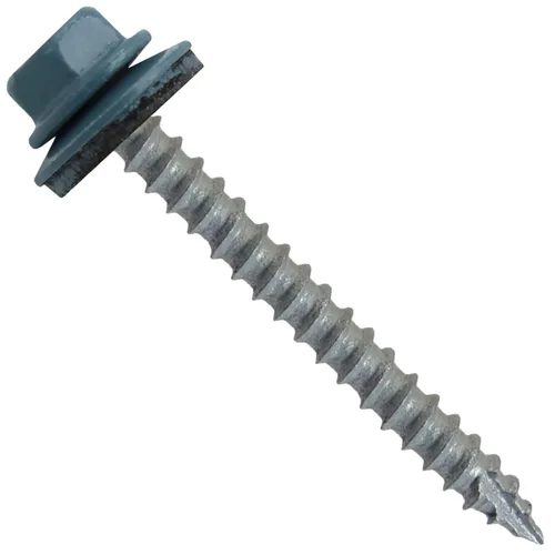 Vista 176 de TORNILLOS PARA TECHOS DE METAL #14: (250) Tornillos x 1" ABC GRIS Tornillo para techo de chapa metálica con cabeza hexagonal y arandela.