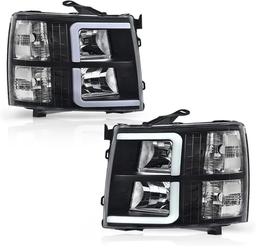 Vista 13 de GRAND ORANGE Headlights Compatible with Ford F150 Bronco 1992-1996 Chrome