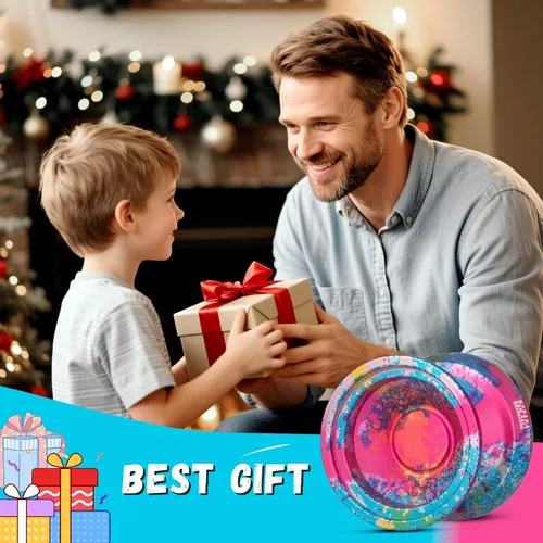 Vista 6 de MK2 Yoyo profesional sin respuesta para niños de 8 a 12 años y principiantes - Yoyo de aluminio 7071 de metal para adultos, avanzado, jugadores