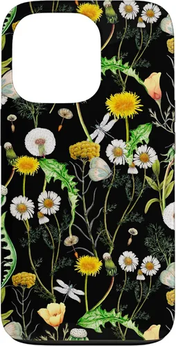 Vista 10 de iPhone 11 Pro Wildflowers Botanical Daisy Flores Dandelion Libélula Estuche de regalo