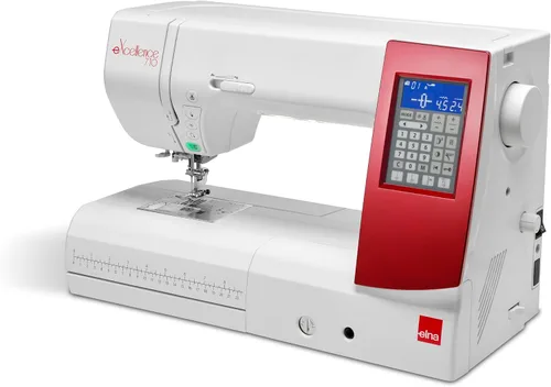Vista 3 de Elna eXcellence 710 Máquina de coser y acolchar computarizada, cama de costura de 11 pulgadas, incluye sistema avanzado de alimentación doble, 15
