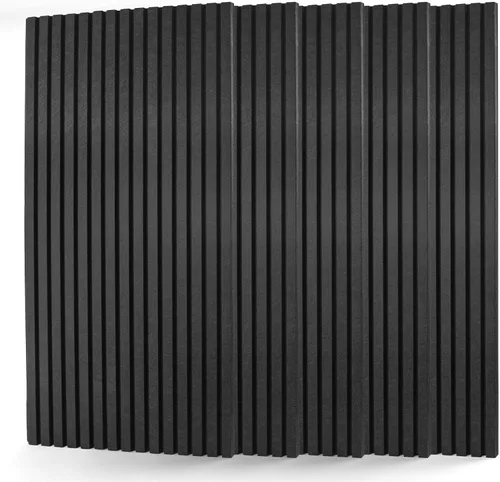 Vista 12 de Paquete de 10 Paneles Acústicos, 48" X 12" X 0.43" Paneles de Pared Insonorizados, Autoadhesivos de Alta Densidad que Absorben el Sonido, Gris