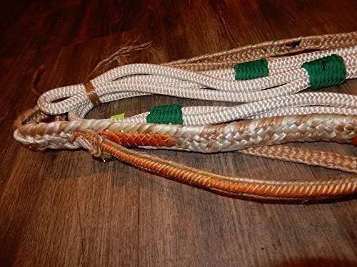 Vista 4 de Alligator Bull Rope White Nylon 9x7 RH 3/4" x 3/4" Soft Bull Riding - Cuerdas de toro EPT 16