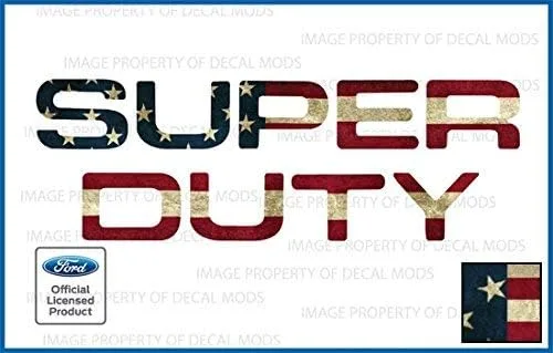 Vista 2 de 2008-2016 Insertos de letras para portón trasero (calcomanías delgadas) de reemplazo para Ford F250 F350 F450 Super Duty (2008-2016) Bandera