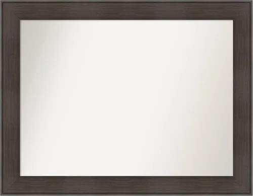 Vista 127 de Amanti Art Espejo personalizado, espejo de baño de veta de madera rústica William, espejo de pared o espejo de tocador de baño sobre el fregadero