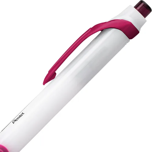 Vista 3 de Bolígrafo Pentel GlideWrite con tinta TechniFlo, (1.0mm) línea media, tinta burdeos, caja de 12 (BX910-BG)
