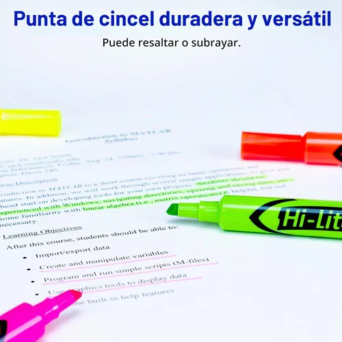 Vista 3 de Avery Hi-Liter - Rotuladores de punta biselada para escritorio, tinta a prueba de manchas