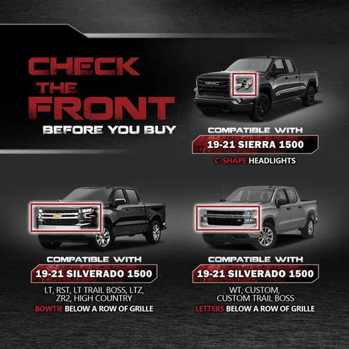 Vista 2 de OPT7 Enchufe fácil para barra de luz de portón trasero para Chevy Silverado/GMC Sierra 1500 2019-2021 (NO compatible con modelos 2022+)