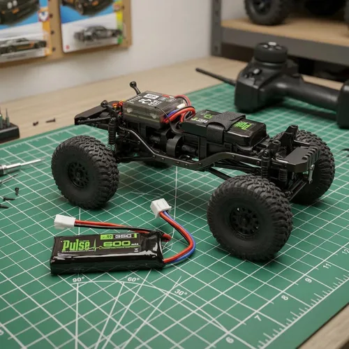 Vista 8 de Pulse 600mah 2S 7.4V 35C LiPo Batería Molex 51005 compatible con Furitek Fury FX118, HobbyPlus CR18P EVO, FMS FCX24 K5, FMS FCX24 Smasher V