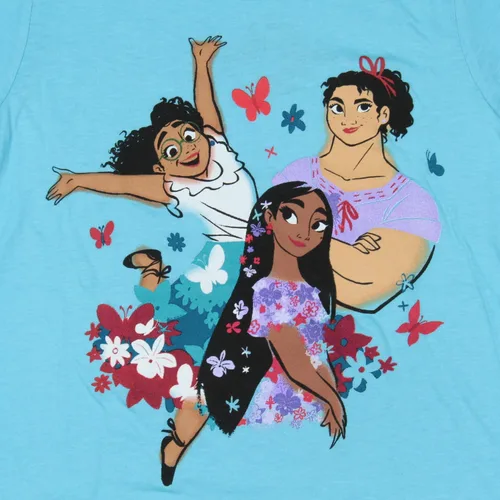 Vista 2 de Disney Encanto - Camiseta con estampado gráfico de flores Mirabel Luisa Isabela para niña