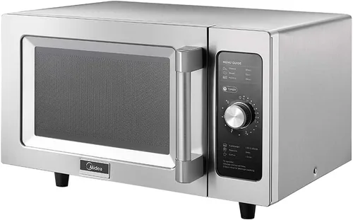 Vista 7 de Midea Equipment 1025F0A - Horno de microondas comercial para encimera con dial, 1000 W, acero inoxidable, 0.9 pies cúbicos