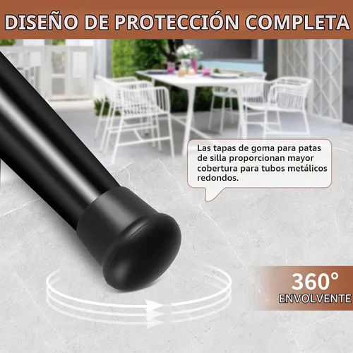 Vista 5 de Ezprotekt Tapas de goma antideslizantes para patas de silla de 0.75