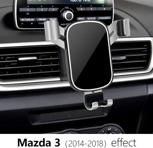 Vista 2 de LUNQIN - Soporte para teléfono de coche para Mazda 3 Sedan 2014 2015 2016 2017 2018 y Mazda-3 Hatchback 2014-2018 Auto Interior Accesorios Mejor