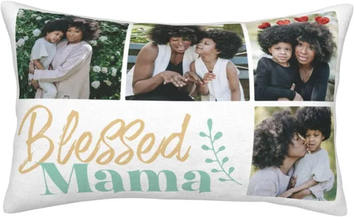 Vista 8 de Funda de almohada personalizada para el día de la madre, funda de almohada personalizada con collage de fotos, funda de almohada para el día