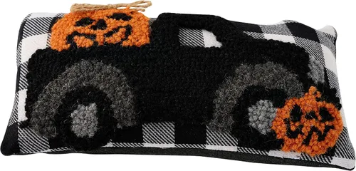 Vista 5 de Mud Pie Mini almohada de gancho de Halloween, 1 unidad (paquete de 1), camión