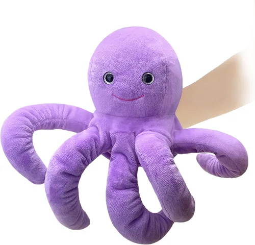Vista 8 de Marioneta de cangrejo en T, marioneta de cangrejo CRA de 13 pulgadas para niños, marionetas de peluche realistas, juguetes de cangrejo rellenos CRA