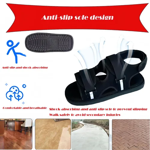 Vista 5 de Yodilala Zapato médico de yeso abierto, zapatos de recuperación postoperatoria, zapatos de yeso cubre botas médicas adecuadas para esguinces