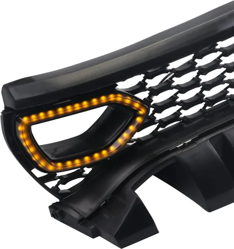 Vista 5 de Rejilla Compatible con 2015 2016 2017 2018 2019 2020 2021 2022 Dodge Charger SRT/Scat Pack, Rejilla de Parachoques Delantera Negra con Luces LED