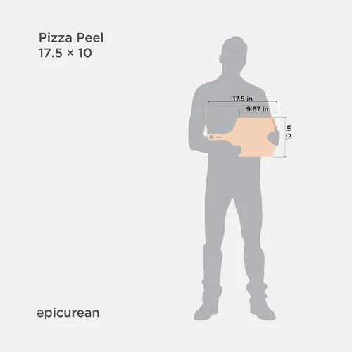 Vista 5 de Epicurean Cáscara para pizza, 17 x 10 pulgadas, natural