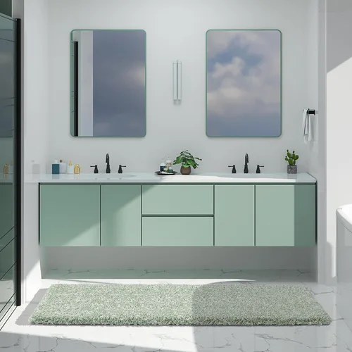 Vista 37 de Yimobra Alfombras de baño en negro y blanco antideslizantes lavables, tapetes de baño ultra suaves y absorbentes de agua, alfombra de ducha suave