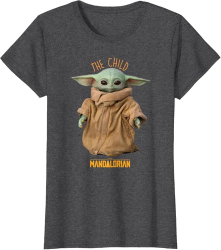Vista 4 de Star Wars The Mandalorian Grogu The Child Photo Pose - Camiseta linda Negro