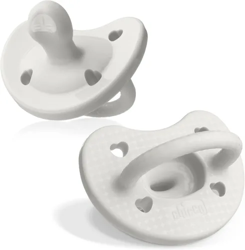 Vista 31 de Chicco Luxe Orthodontic Pacifier One-Piece Silicone, 0-6m, 2-Pack Rubor