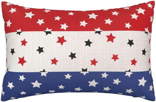 Vista 11 de Fundas de almohada de lino del 4 de julio de 1776, funda de almohada de lino para el Día de la Independencia, decoración de funda de almohada