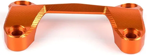 Vista 5 de Para 125 200 390 motocicleta naranja CNC aluminio manillar elevadores cubierta superior abrazadera