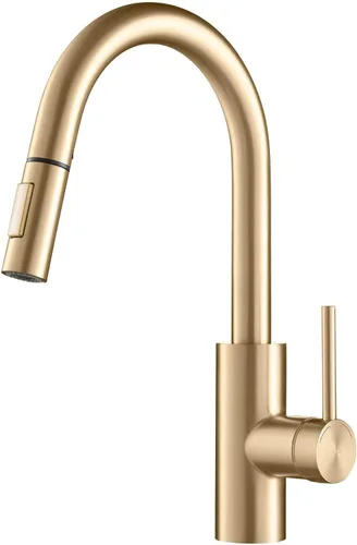 Vista 20 de KRAUS Oletto - Grifo de barra de cocina de un solo mango con ensamble de montaje superior QuickDock en latón cepillado, KPF-2600BB Cobrizo cepillado