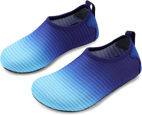 Vista 2 de Scurtain - Zapatos acuáticos para niños, calcetines acuáticos de secado rápido con sensación de pies descalzos para niños, niñas y bebés con suela