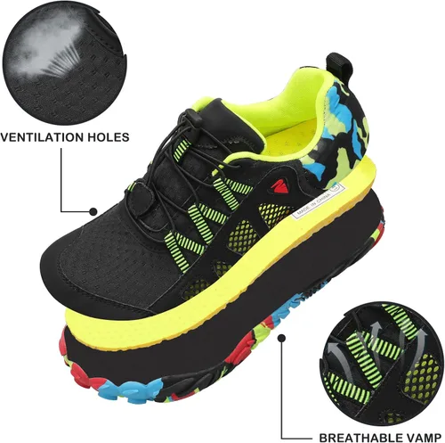 Vista 2 de SKASO Zapatos de agua para hombres y mujeres, zapatos descalzos de secado rápido, zapatos acuáticos ligeros con agujeros de ventilación