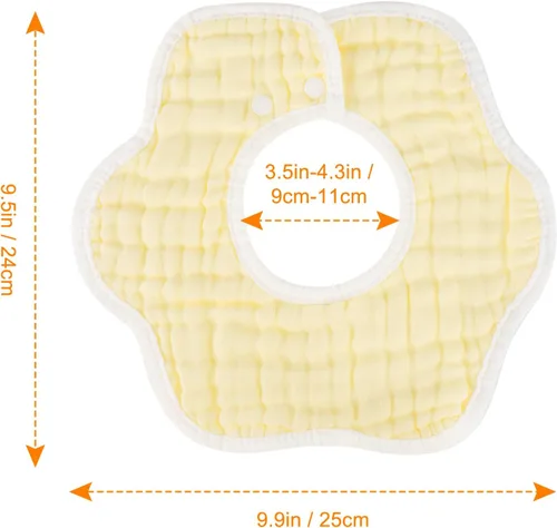 Vista 3 de Accmor Muslin Baby Bibs Baby Bandana Drool Bibs for Unisex Boys Girls, Cotton Baby Drool Bibs for Teething Drooling