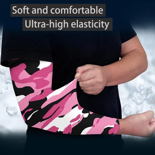 Vista 38 de CLOHOMIN Mangas para brazos, protección solar, mangas de compresión, cubierta de tatuaje para mujeres y hombres, manga deportiva atlética refrescante