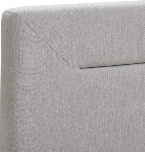 Vista 4 de Serta Sierra Collection - Cama de plataforma tapizada, diseño de perfil bajo, cabecera capitoné, tela texturizada suave, no requiere somier