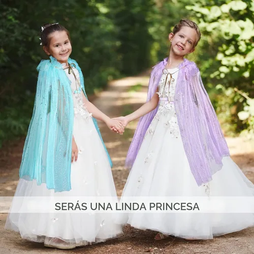 Vista 7 de JaGely 6 capas de princesa para niñas, accesorios de disfraz de princesa, capa de tul para niñas, cosplay, fiesta de cumpleaños