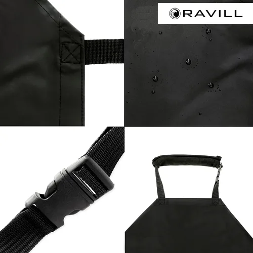 Vista 7 de Ravill Delantal impermeable para hombres y mujeres, 2 bolsillos, 35 pulgadas de largo, delantales de trabajo multiusos para lavavajillas, aseo
