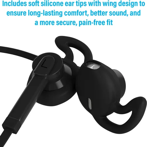 Vista 6 de ARC - Auriculares intraurales con cable, auriculares con micrófono, control de volumen deslizante, aislamiento de ruido, almohadillas