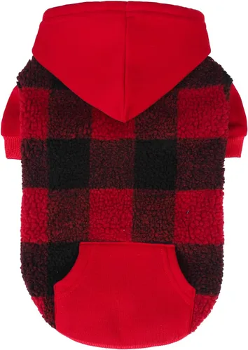 Vista 13 de PUPTECK Sudadera con Capucha para Perro Sudadera para Cachorro Suéter Cálido para Perro Ropa de Invierno Abrigos para Clima Frío para Perros Negro