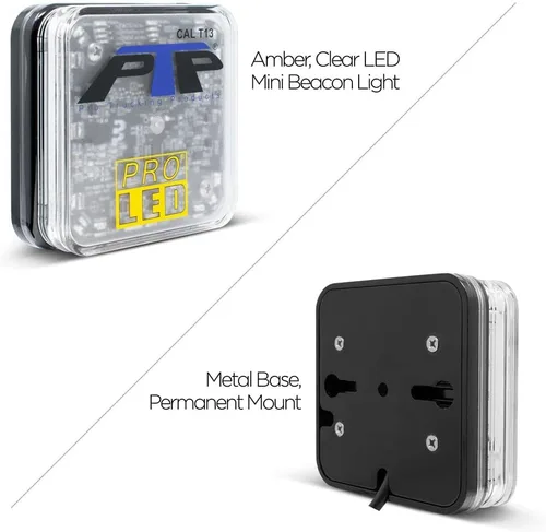 Vista 3 de MS75AC - Mini baliza LED ámbar/blanco de montaje permanente - 10 patrones de flash