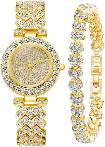 Vista 8 de Women Diamond Watchs Luxury Fashion Ladies Bangle Bracelet Set Wrist Watch Female Dress Watch
