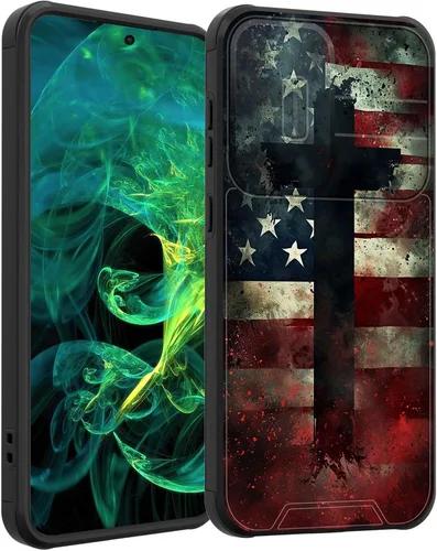 Vista 122 de Funda para Galaxy A16 5G con cubierta para cámara deslizante, resistente de doble capa, híbrida, a prueba de golpes, funda protectora resistente