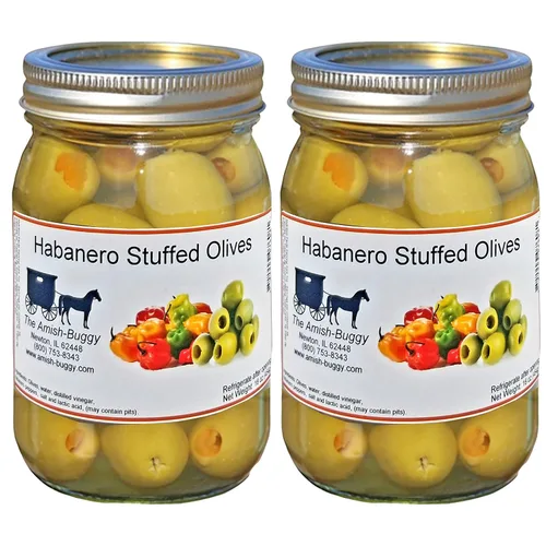 Vista 8 de Aceitunas grandes rellenas - Dos frascos de 16 oz. (aceitunas rellenas de queso Blau)