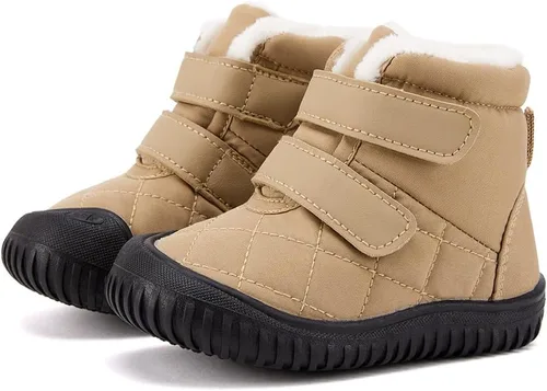 Vista 45 de BMCiTYBM Botas de nieve para bebés y niños pequeños, zapatos de invierno para niños y niñas, zapatos de bebé de piel sintética para clima frío