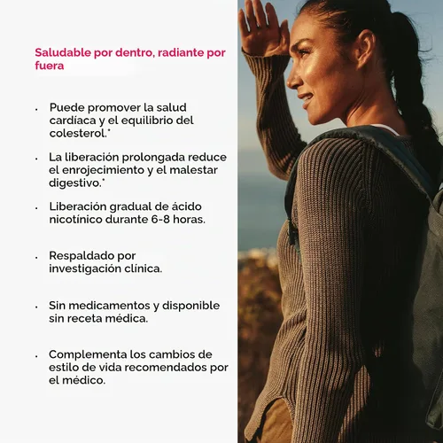 Vista 4 de ENDUR-ACIN® Niacina de liberación prolongada 500 mg, ácido nicotínico, 100
