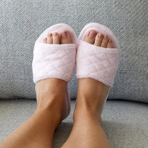 Vista 6 de Dearfoams Beatrice Terry Side Gore - Pantuflas para mujer