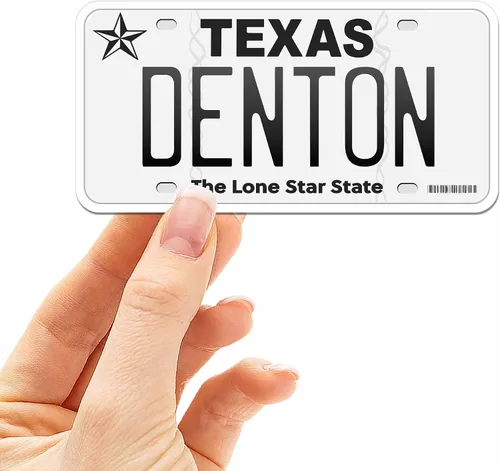 Vista 6 de Calcomanía para placa de matrícula de Texas, elige entre más de 50 ciudades de TX, calcomanía para parachoques de Texas para automóvil, calcomanías