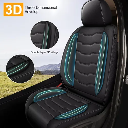 Vista 7 de TTX LIGHTING Fundas de asiento de automóvil personalizadas para Mazda CX5 2013-2025: CX-5 juego completo de fundas de asiento impermeables de piel