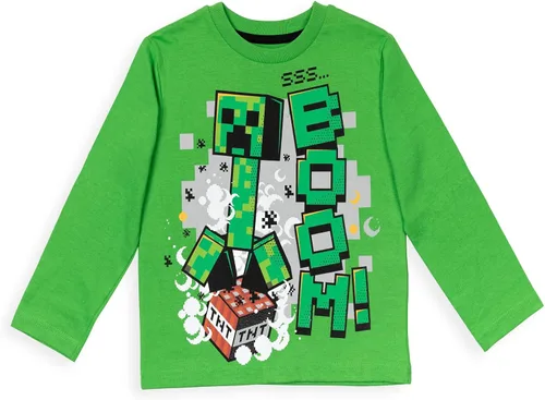 Vista 3 de Minecraft Paquete de 2 camisetas gráficas de manga larga para niños de Mobs