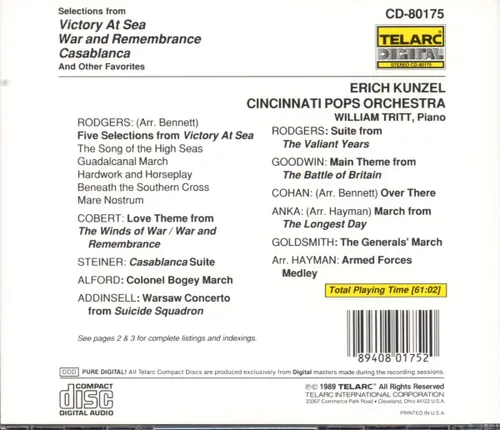 Vista 2 de Selections from Victory at Sea War and Remembrance Casblanca And Other Favorites
