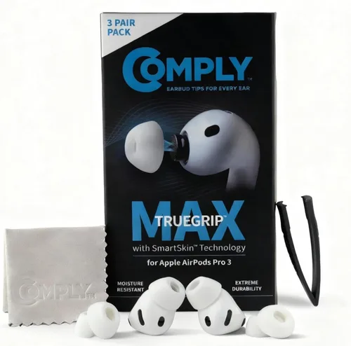 Vista 12 de Comply TrueGrip Almohadillas de repuesto premium de espuma viscoelástica para auriculares Apple AirPods Pro Gen 3 Comodidad duradera, ajuste